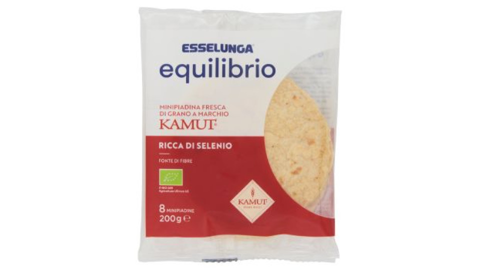 Esselunga equilibrio 8 mini piadine con grano di kamut