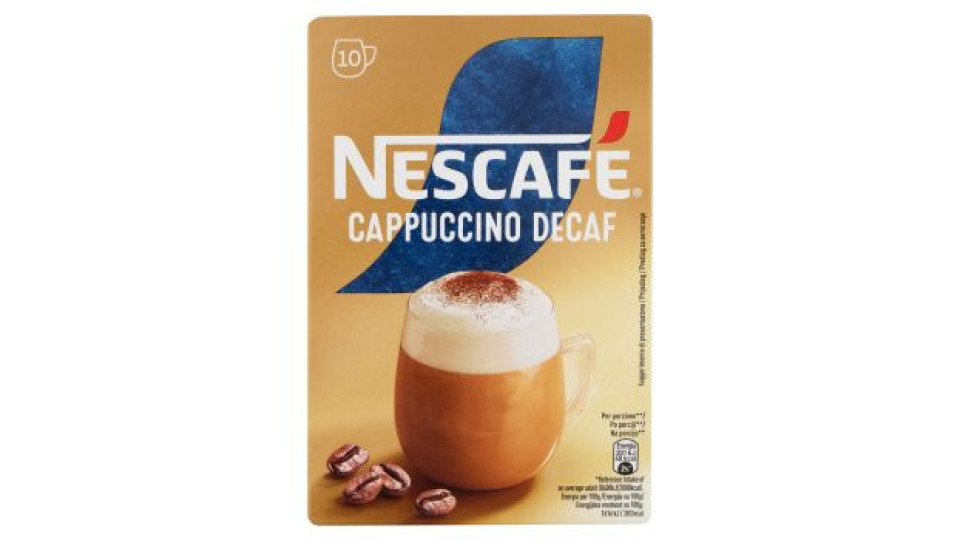 CAPPUCCINO DECAF Preparato solubile per cappuccino decaffeinato astuccio 10 bustine