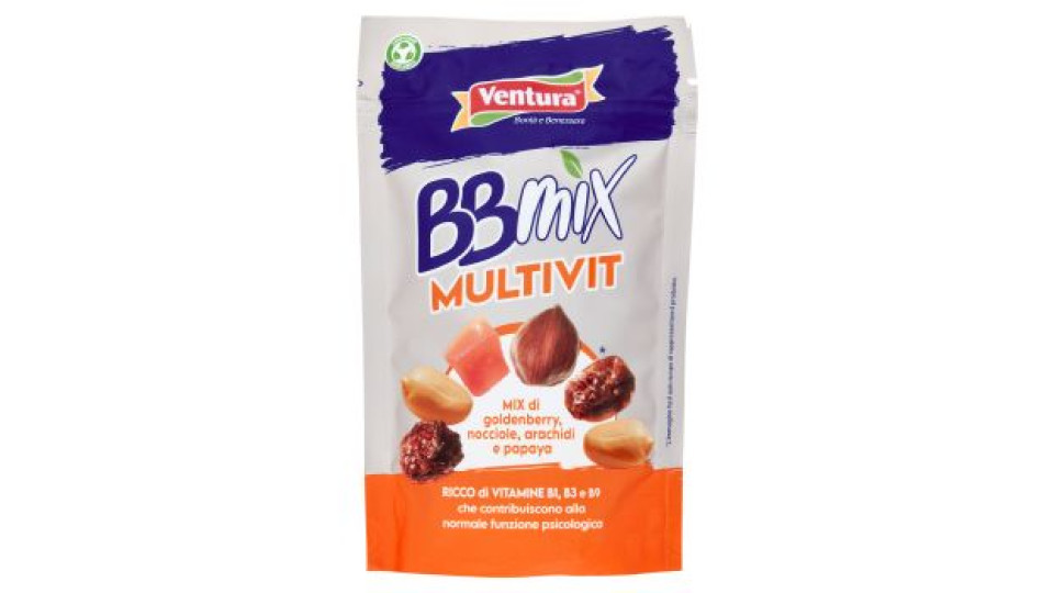 Ventura BBMix Multivit Mix di Nocciole, Goldenberry, Arachidi, Papaya