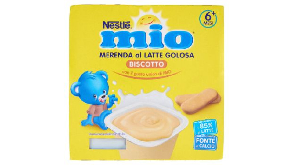 Nestlé Mio Merenda Al Latte Biscotto Da 6 Mesi 4 Vasetti Plastica