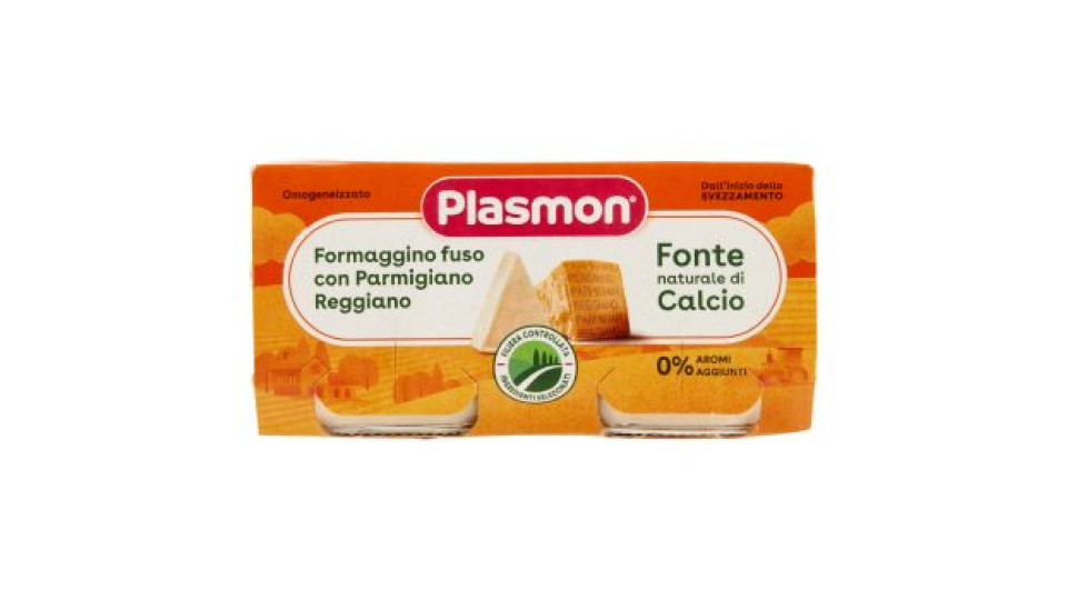 Plasmon, omogeneizzato formaggino fuso e Parmigiano Reggiano