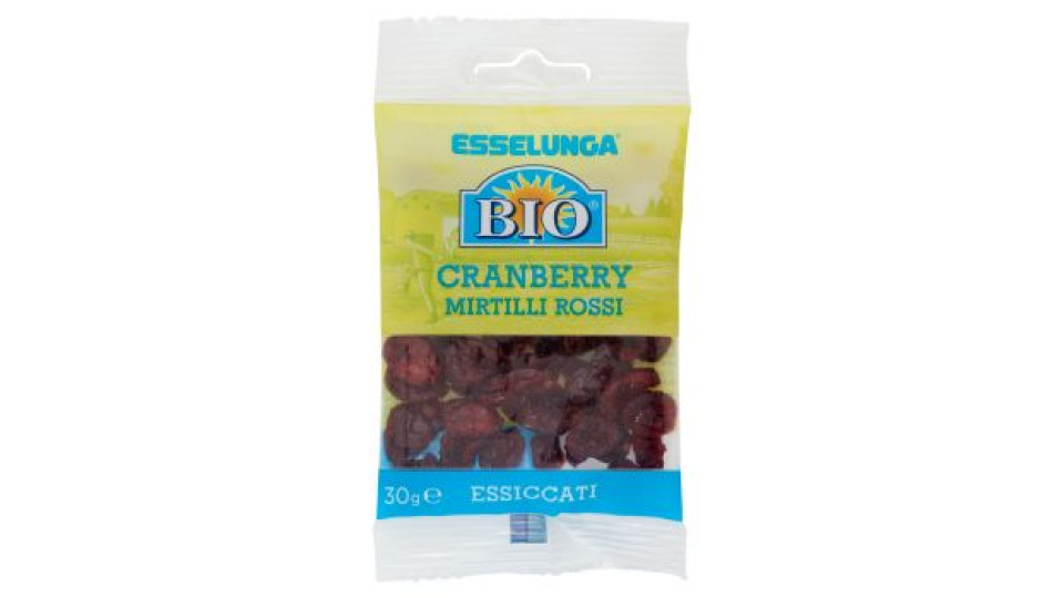 Esselunga Bio, cranberry mirtilli rossi essiccati biologici