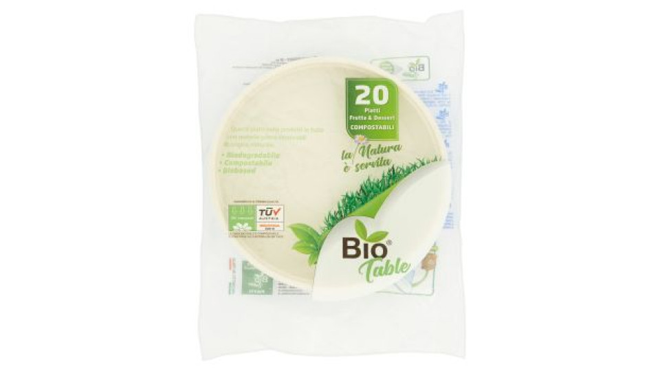 Bio Table, piatti frutta & dessert compostabili