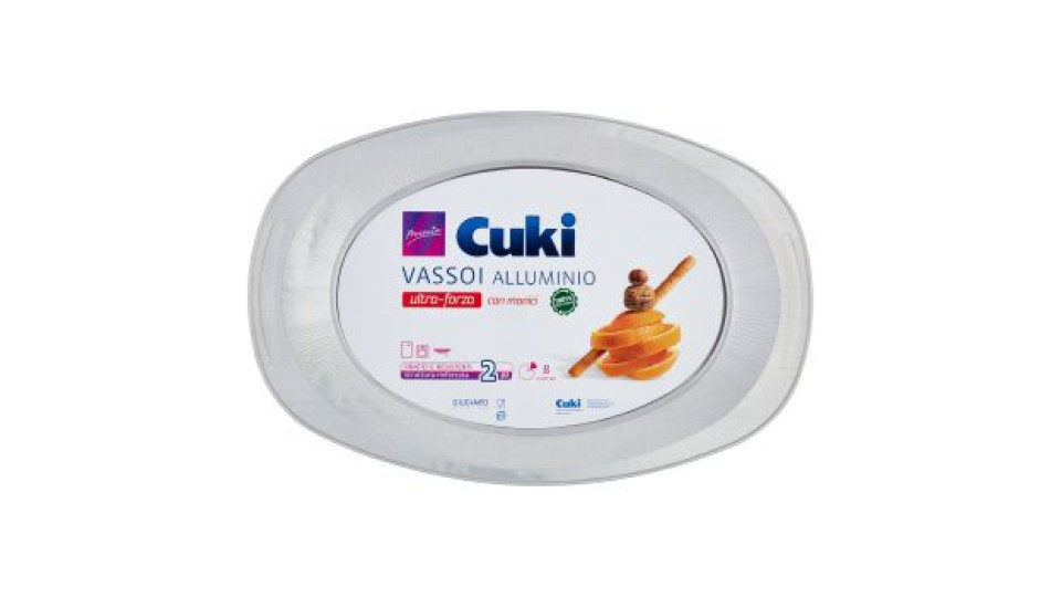 Cuki Presenta Vassoi Alluminio Con Manici 8 Porzioni - 2 Pz (vs43)