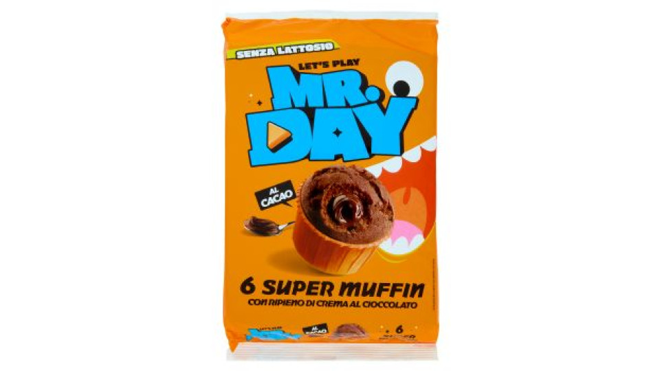 Mr.Day - Muffin Super al Cacao con Ripieno al Cioccolato 300 gr