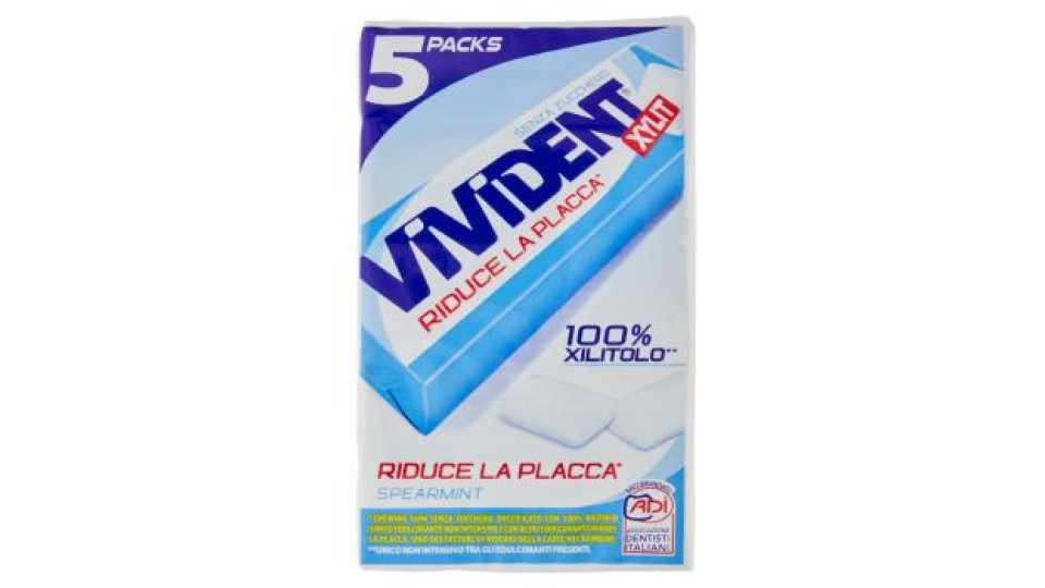 Vivident Xylit Spearmint 5 Packs 67,5 g