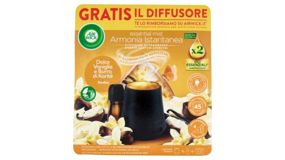 Air Wick Diffusore di Fragranza con oli essenziali Mandarino & Arancia Dolce Energizzanti 20 mL