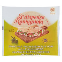 La dispensa Romagnola, piadina romagnola IGP alla riminese all'olio extra vergine di oliva (7%)