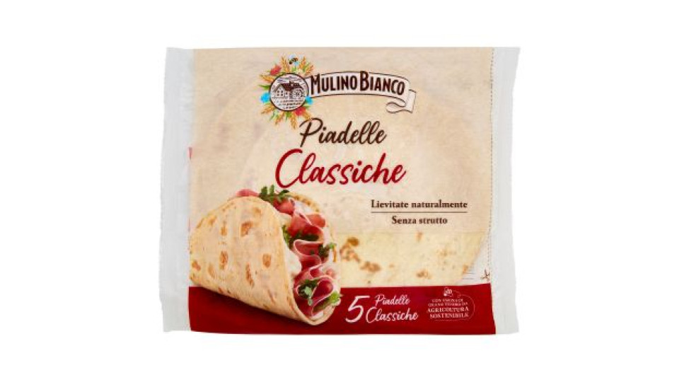 Mulino Bianco Piadelle Classiche Ideale per Piadina 4pz 300g