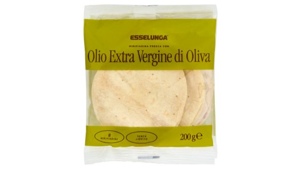 Esselunga 8 mini piadine con olio extra vergine di oliva