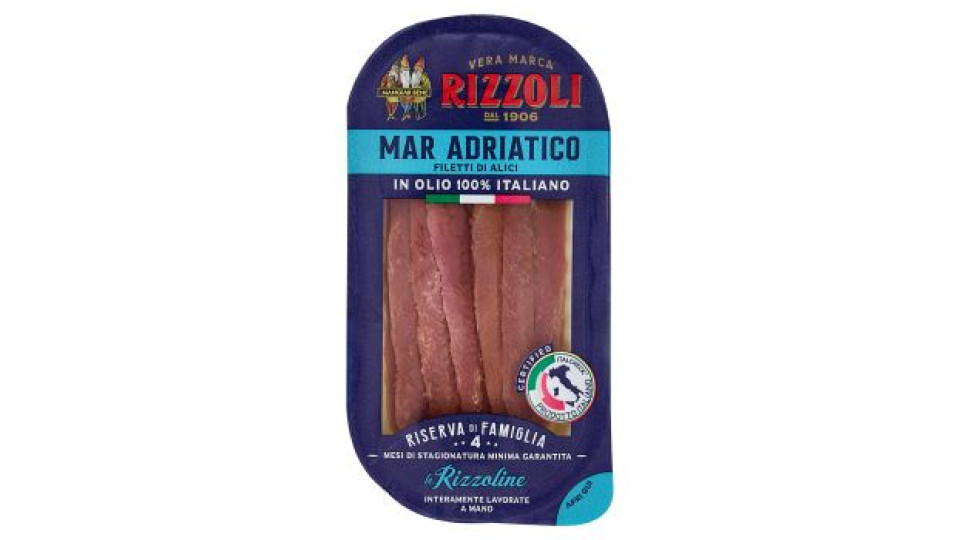 Rizzoli le Rizzoline Filetti di Alici Mar Adriatico in Olio di Oliva