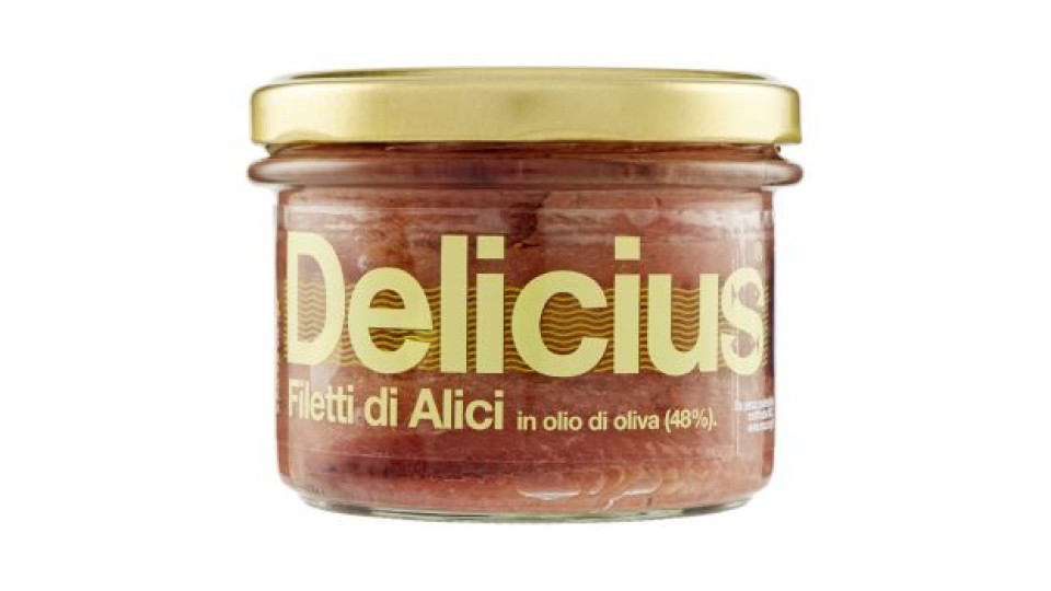 Delicius, Superior filetti di alici in olio di oliva (48%)