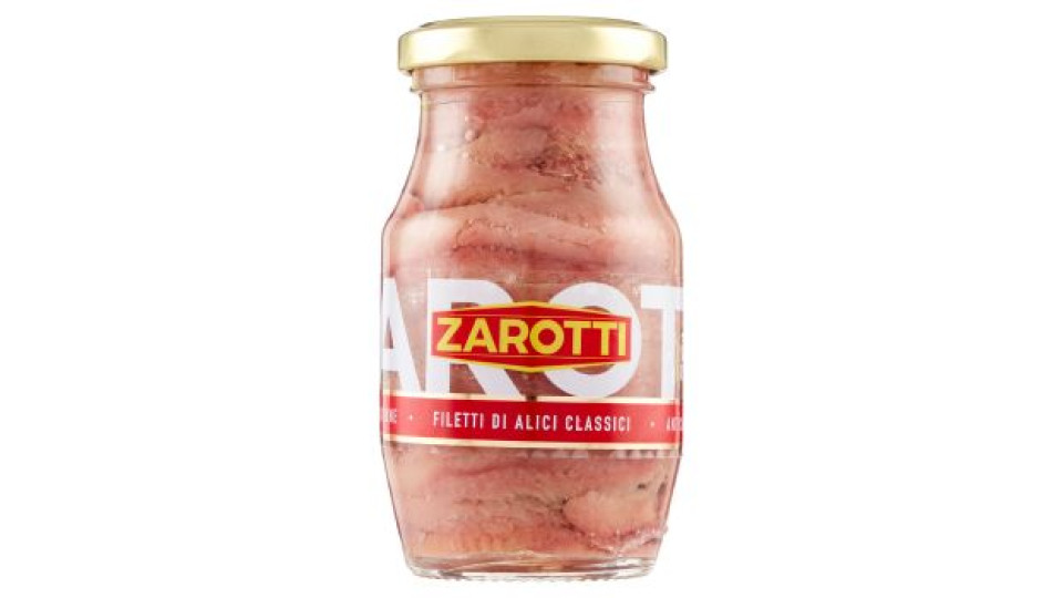 Zarotti, filetti di alici all'olio di oliva distesi