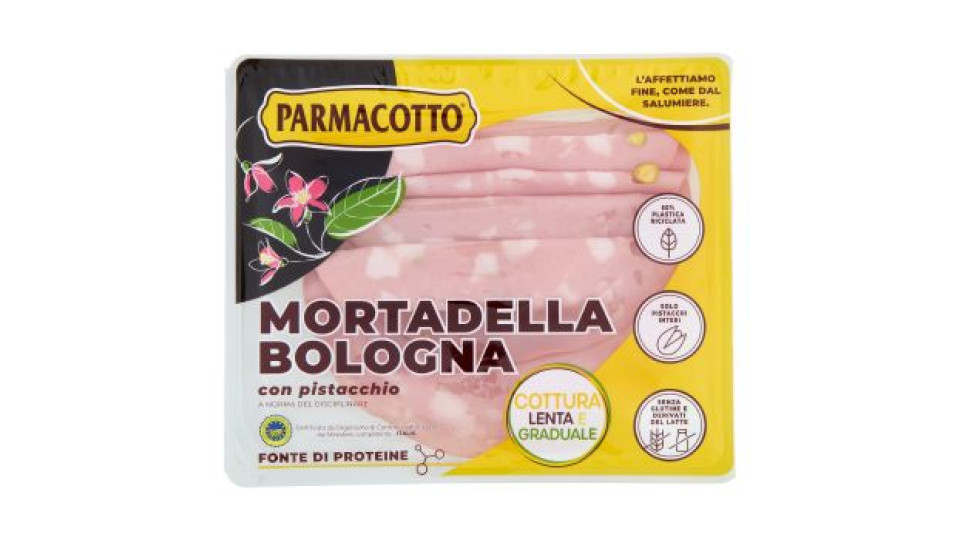 Parmacotto, mortadella Bologna IGP con istacchio a fette