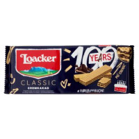 Loacker Wafer Classic Double Choc al cacao nobile dell'Ecuador con crema al cioccolato wafers 175g