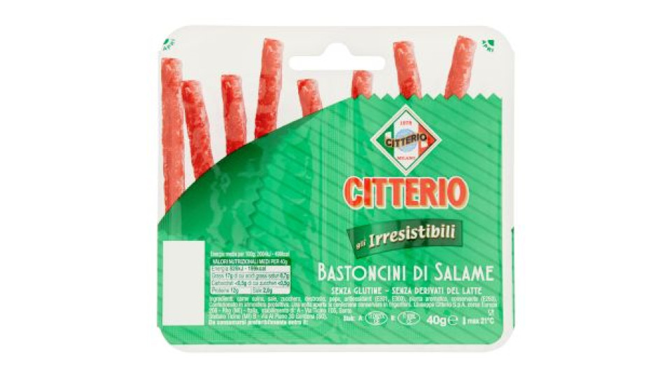 Citterio gli Irresistibili Salame Bastoncini 2 x 30 g