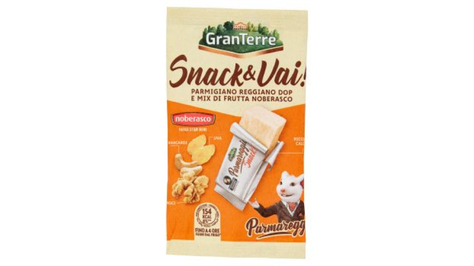 Parmareggio Snack & Vai! Parmigiano Reggiano DOP e Mix di Frutta
