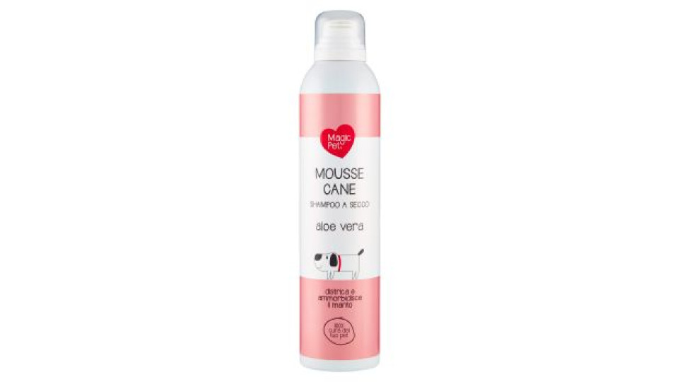 Magic Pet, mousse cane shampoo a secco talco