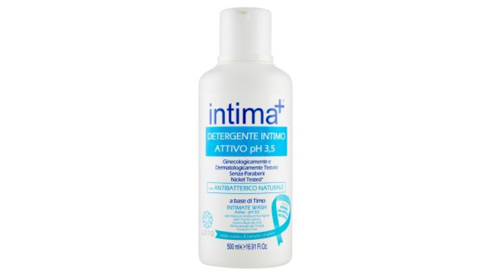 Intima+ DETERGENTE INTIMO LENITIVO con Antibatterico a base di Camomilla PH 5.5
