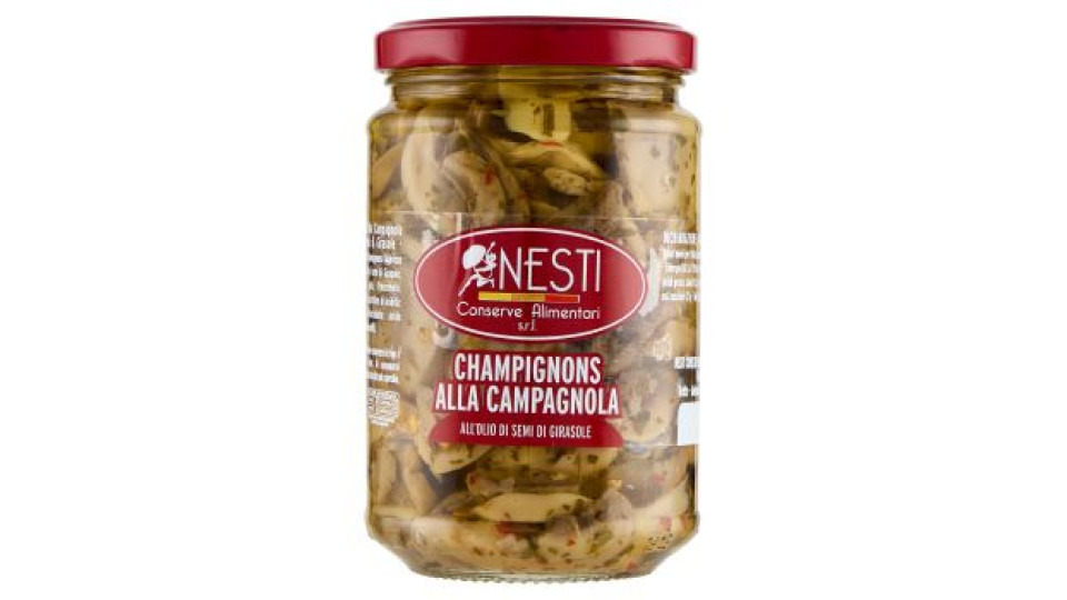 Nesti, champignons alla campagnola all'olio di semi di girasole