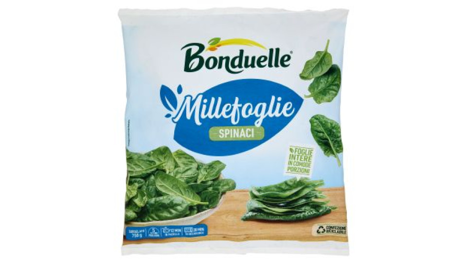 Bonduelle, spinaci millefoglie surgelati