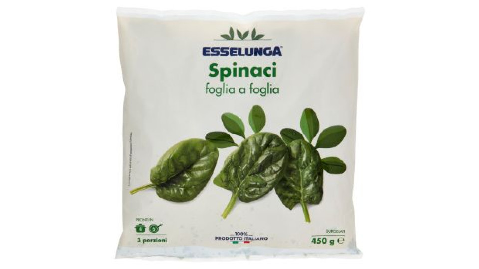 Esselunga, spinaci in foglia surgelati