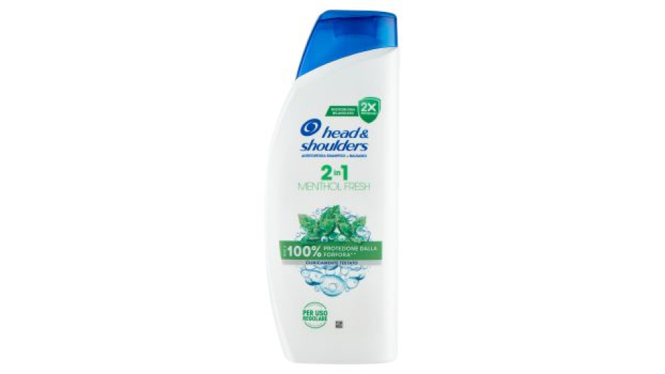 Head & Shoulders Shampoo Antiforfora + Balsamo 2in1 Menthol Fresh