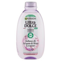 Garnier Ultra Dolce Infuso di Acqua di Riso & Amido, Shampoo Lisciante 400 ml