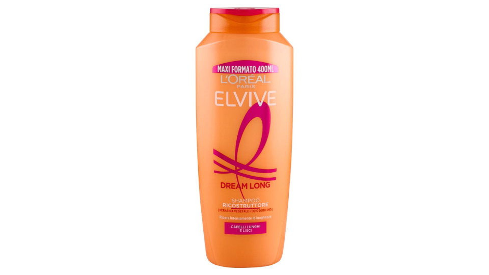 Elvive Dream Long Shampoo Ricostruttore, per Capelli Lunghi e Lisci, 400 ml
