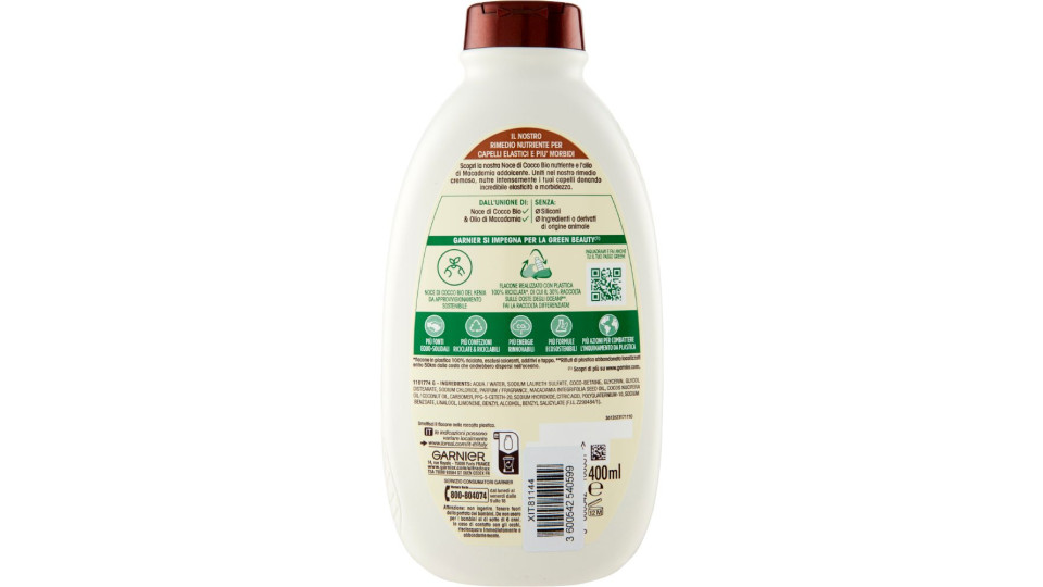 Garnier Ultra Dolce Shampoo Latte Cocco per capelli morbidi 400 ml
