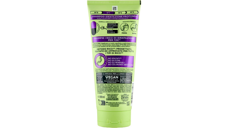 Garnier Fructis Metodo Ricci N°1 Shampoo, 200 ml