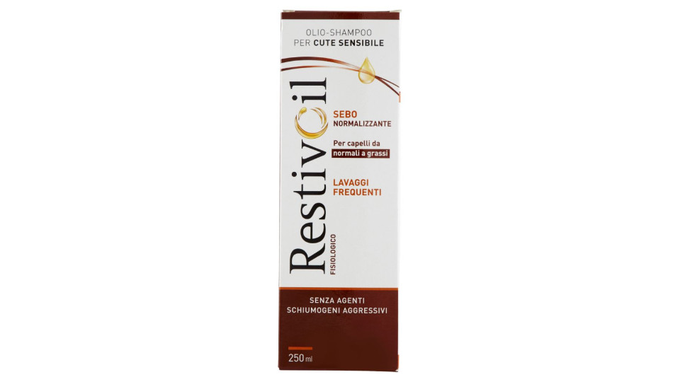 RestivOil Fisiologico Olio-Shampoo per Cute Sensibile Sebo Normalizzante 250 ml