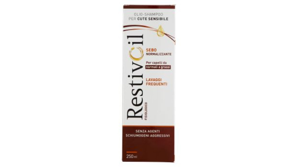 RestivOil Fisiologico Olio-Shampoo per Cute Sensibile Sebo Normalizzante 250 ml