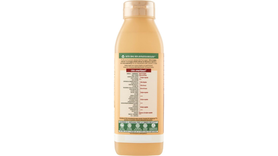Garnier Fructis Shampoo Hairfood Burro di Cacao, per capelli secchi e ricci 350 ml