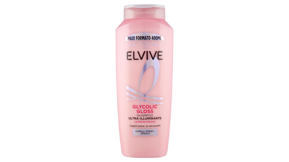 Elvive Glycolic Gloss Shampoo Ultra-Illuminante, per Capelli Spenti 400 ml