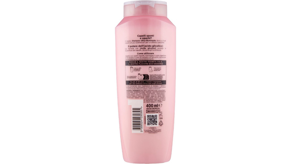 Elvive Glycolic Gloss Shampoo Ultra-Illuminante, per Capelli Spenti 400 ml