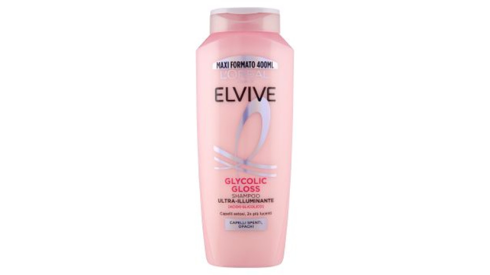 Elvive Glycolic Gloss Shampoo Ultra-Illuminante, per Capelli Spenti 400 ml
