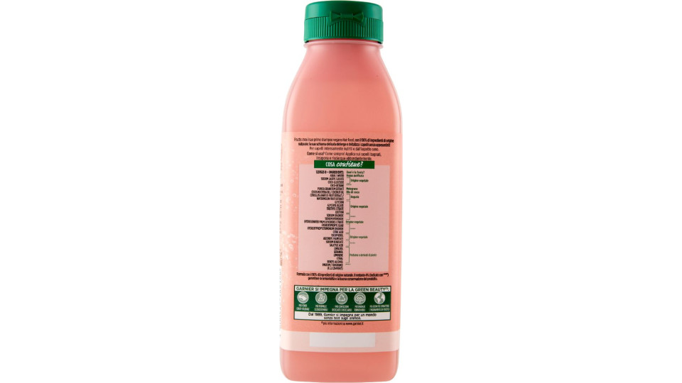 Garnier Shampoo Fructis Hair Food, Ideale per Capelli Fini, Arricchito con Anguria, 350 ml