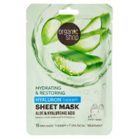 Organic Shop, Maschera in tessuto Idratante e Rigenerante 25 g