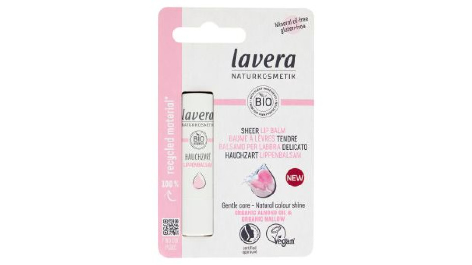 lavera Balsamo per Labbra Delicato Organic Almond Oil & Organic Mallow 4,5 g