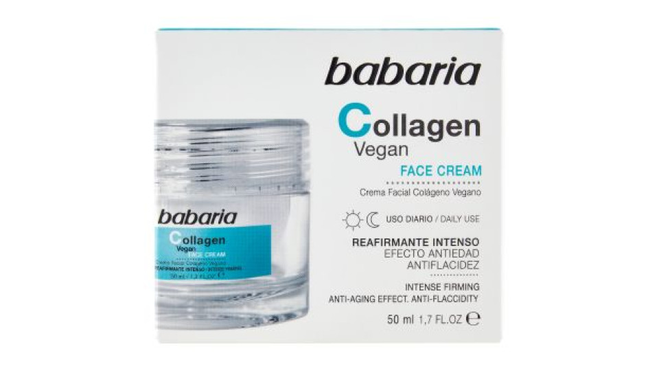 Babaria, Crema Viso con collagene vegano 50 ml