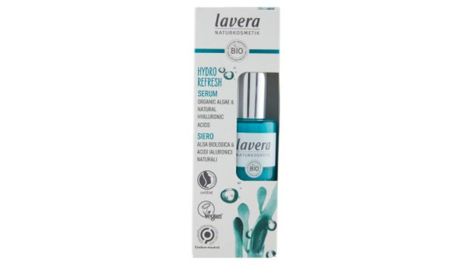 lavera Hydro Refresh Siero Alga Biologica & Acidi Ialuronici Naturali 30 ml
