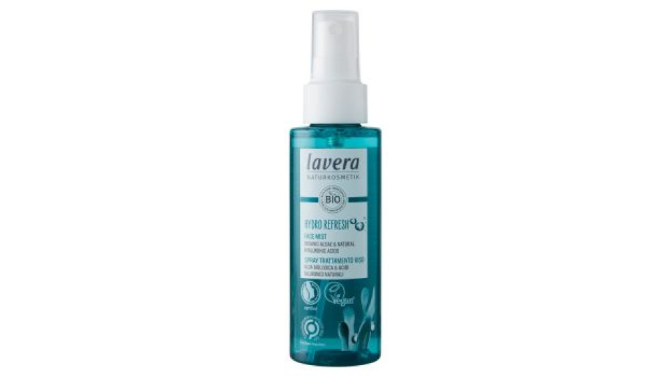 lavera Hydro Refresh Spray Trattamento Viso Alga Biologica & Acidi Ialuronici Naturali 100 ml
