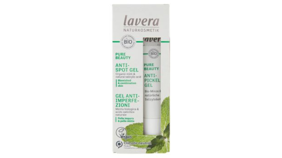 lavera Pure Beauty Gel Anti-Imperfezioni Menta biologica & acido salicilico naturale 15 ml