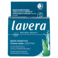 lavera Basis Sensitive Crema notte Lenitiva Aloe Vera Bio & Olio di Mandorla Bio 50 ml