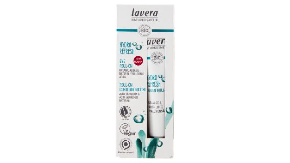 lavera Hydro Refresh Roll-On Contorno Occhi Alga Biologica & Acidi Ialuronici Naturali 15 ml