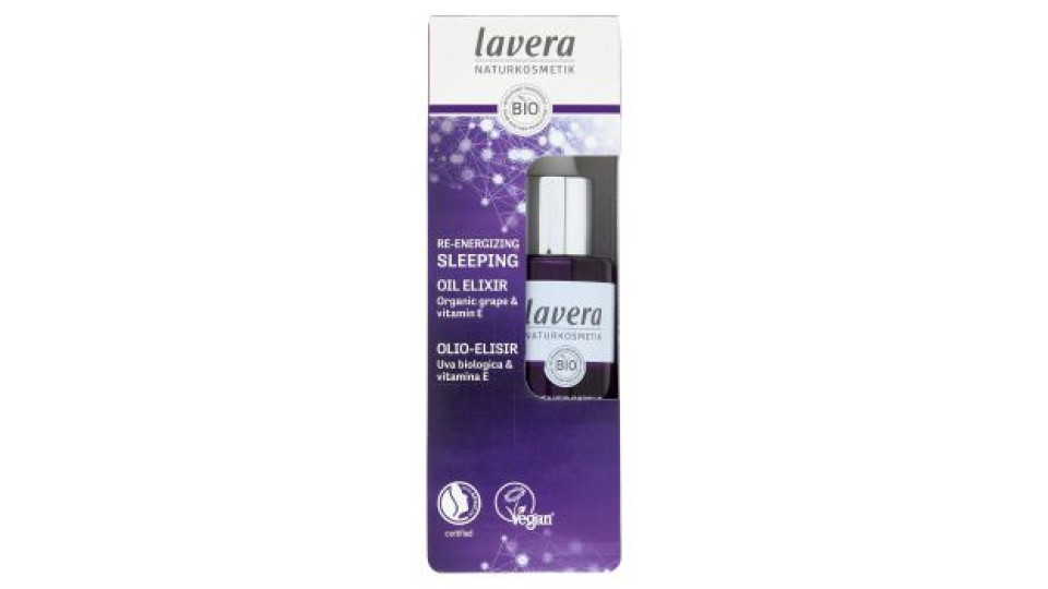 lavera Re-Energizing Sleeping Oil Elixir Uva biologica & vitamina E 30 ml