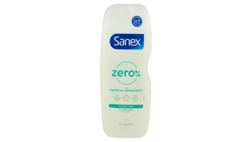 Sanex Bagnoschiuma Zero% Hydrating tutti i tipi di pelle 600 ml