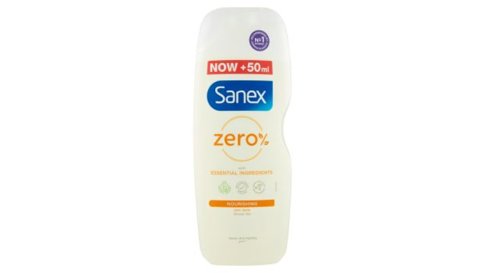 Sanex bagnoschiuma Zero% Nourishing pelle secca 600 ml