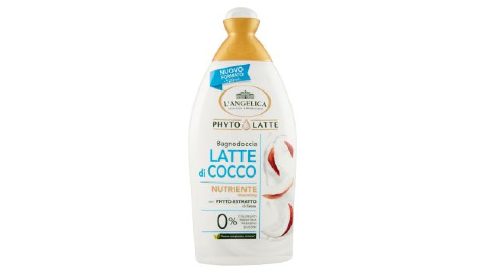 L'Angelica Phyto Latte Bagnodoccia Latte di Cocco Nutriente 520 ml